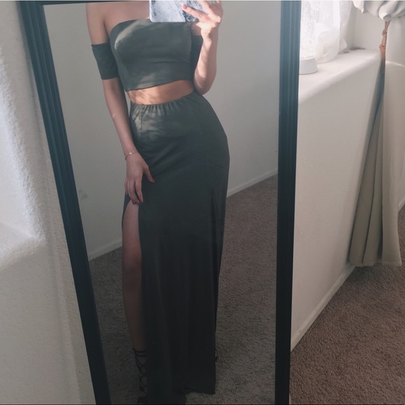 Fashion Nova Dresses & Skirts - Two Piece Olive Set